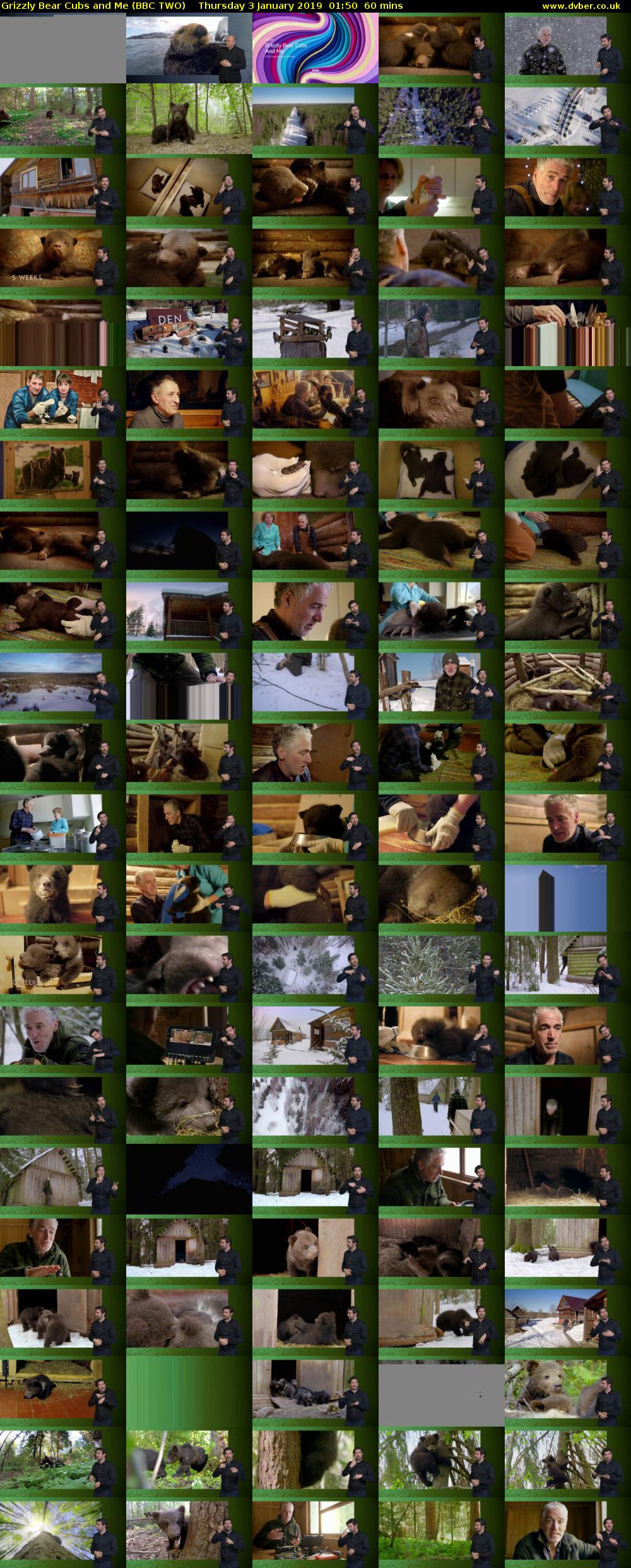 Grizzly Bear Cubs and Me (BBC TWO) Thursday 3 January 2019 01:50 - 02:50