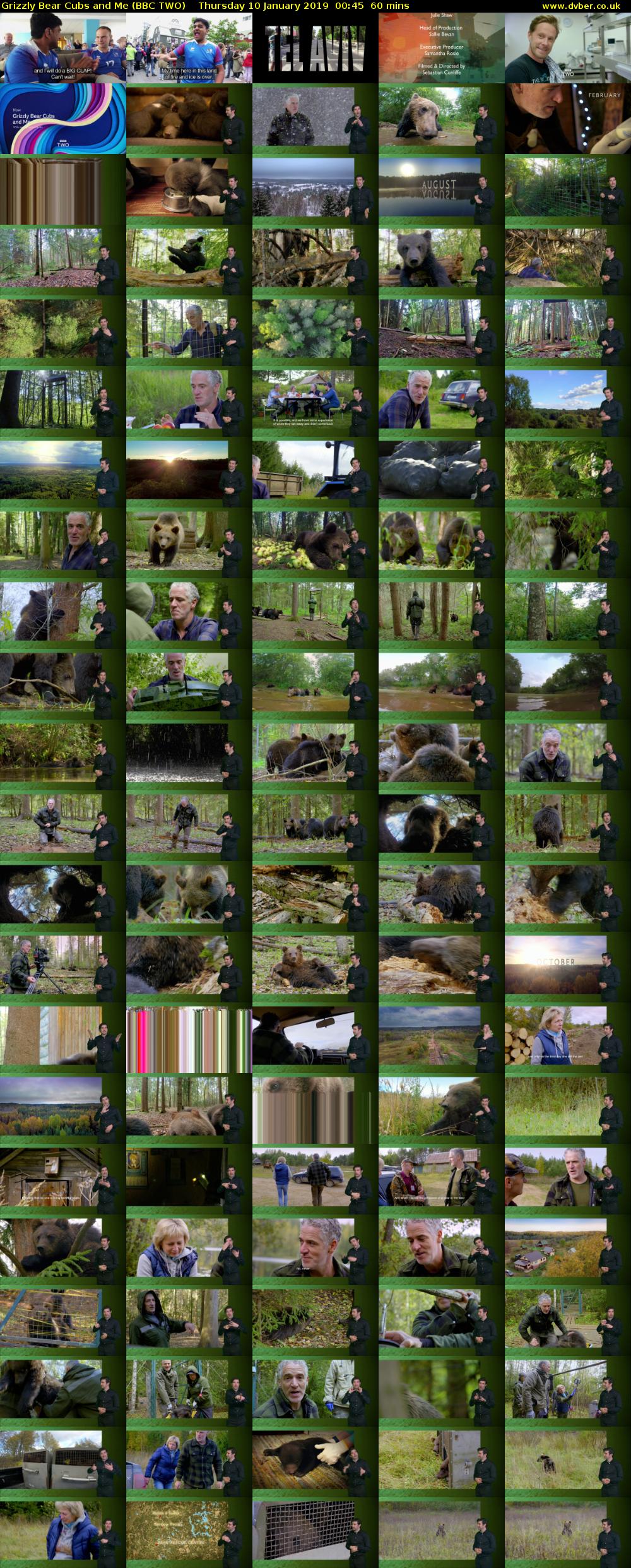 Grizzly Bear Cubs and Me (BBC TWO) Thursday 10 January 2019 00:45 - 01:45