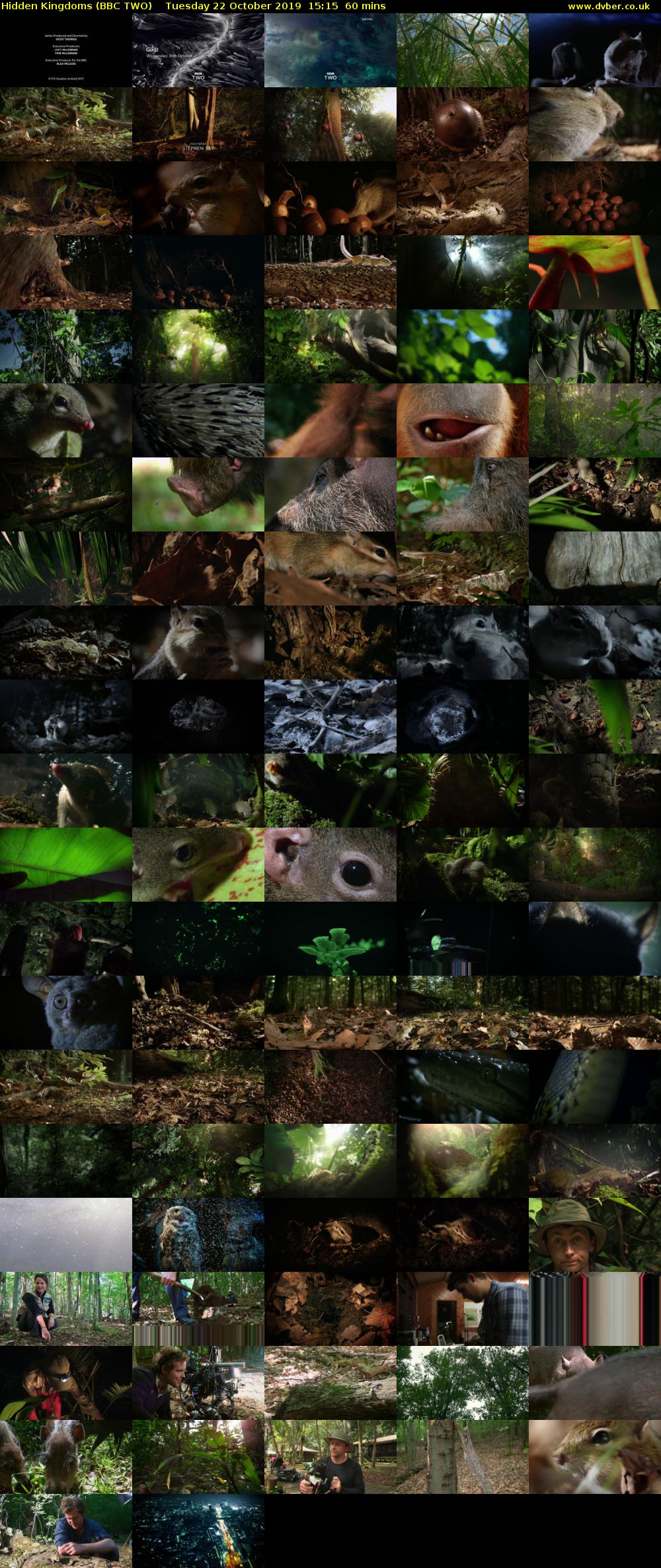 Hidden Kingdoms (BBC TWO) Tuesday 22 October 2019 15:15 - 16:15