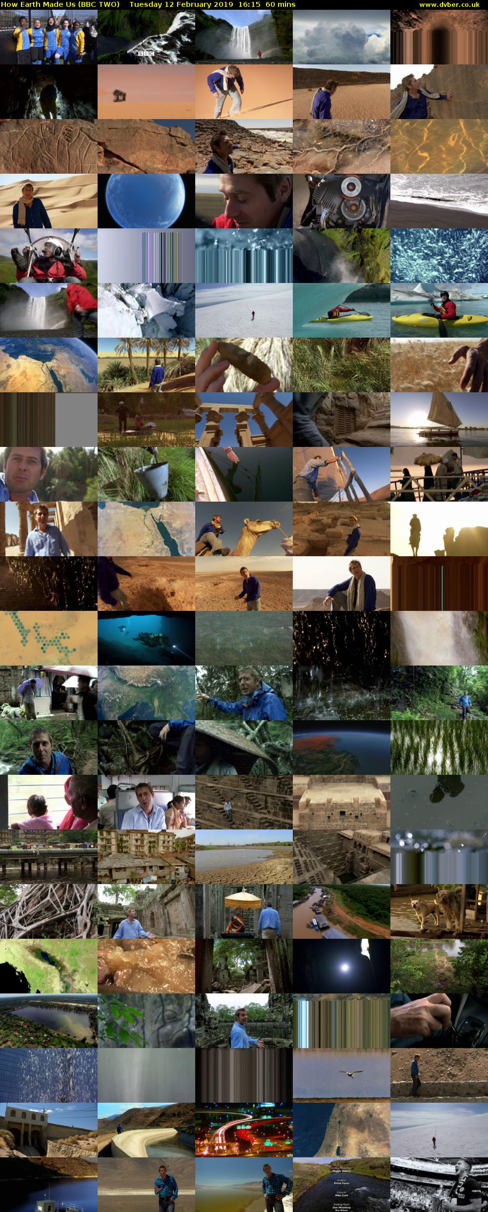 How Earth Made Us (BBC TWO) Tuesday 12 February 2019 16:15 - 17:15