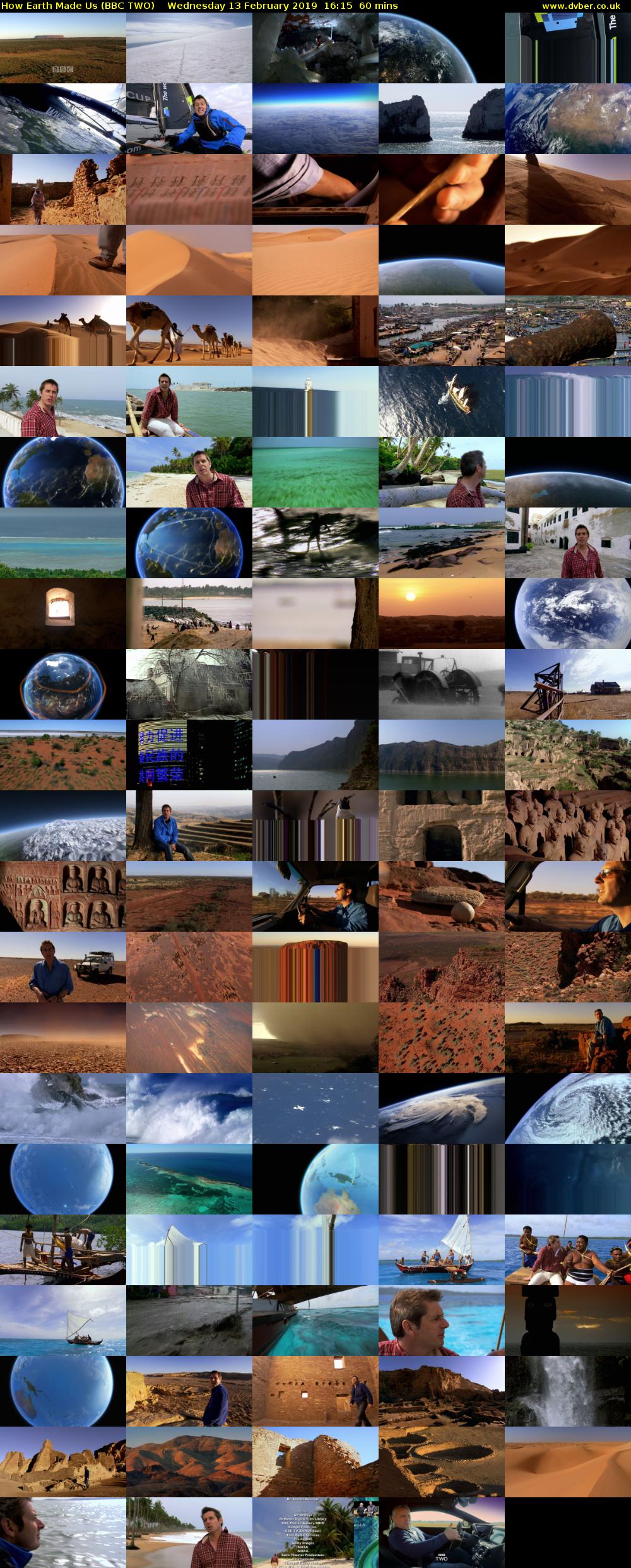 How Earth Made Us (BBC TWO) Wednesday 13 February 2019 16:15 - 17:15
