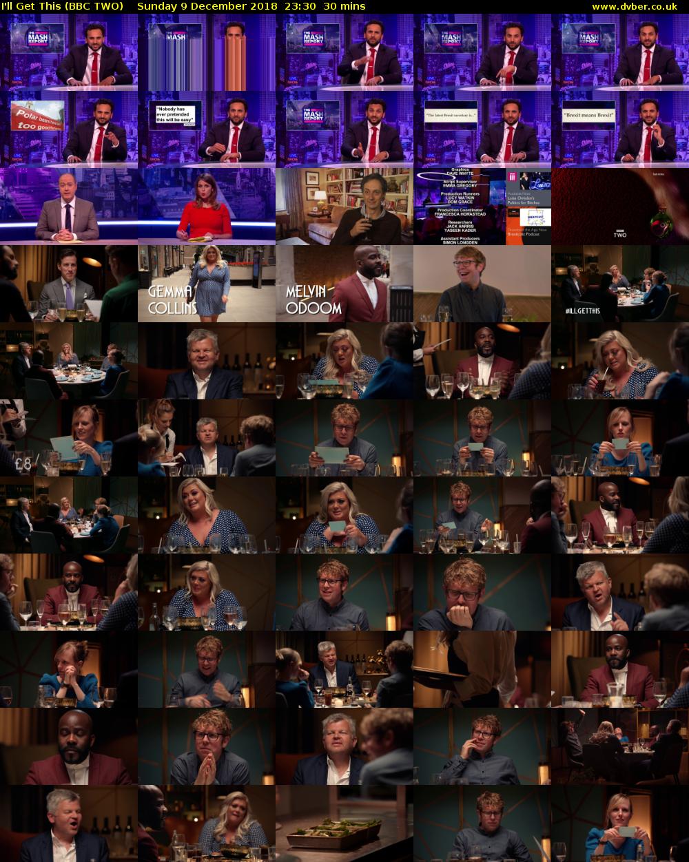 I'll Get This (BBC TWO) Sunday 9 December 2018 23:30 - 00:00