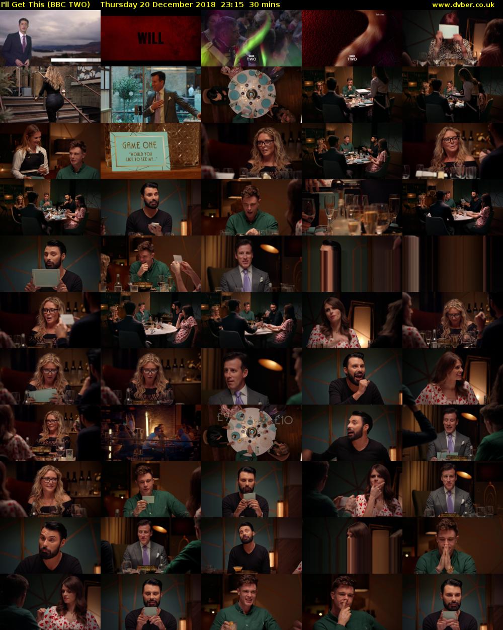 I'll Get This (BBC TWO) Thursday 20 December 2018 23:15 - 23:45