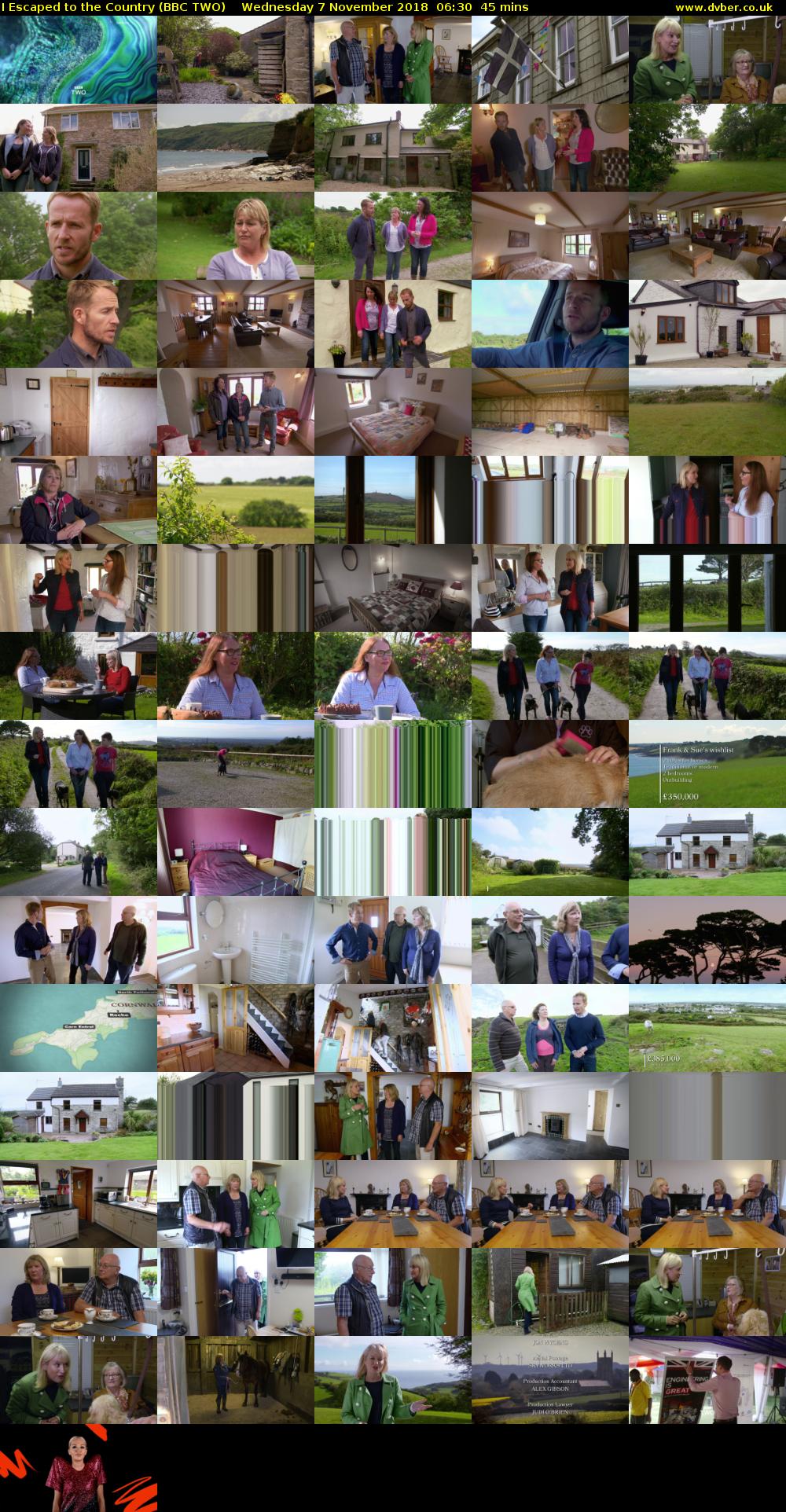 I Escaped to the Country (BBC TWO) Wednesday 7 November 2018 06:30 - 07:15