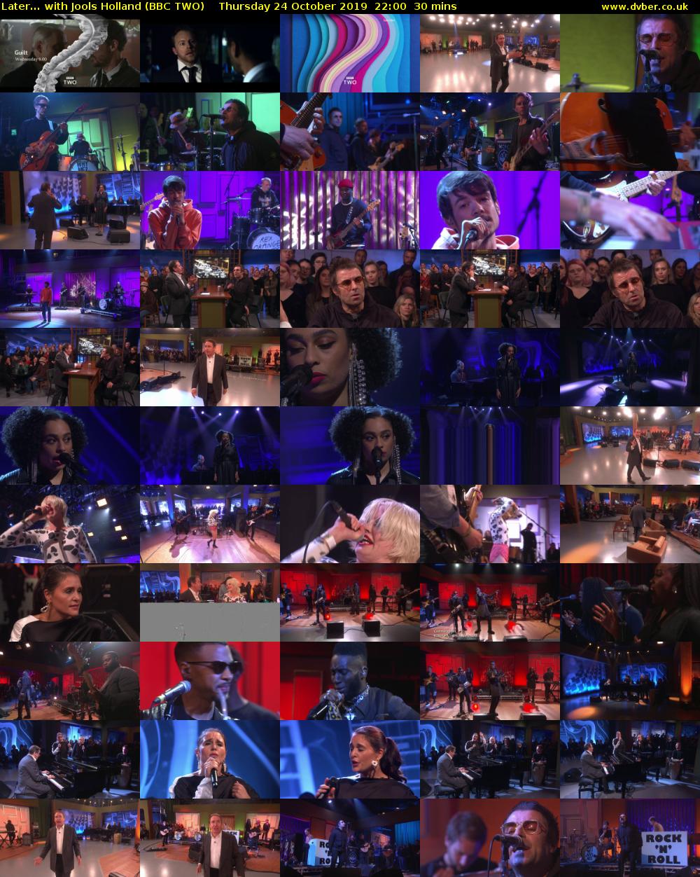 Later... with Jools Holland (BBC TWO) Thursday 24 October 2019 22:00 - 22:30