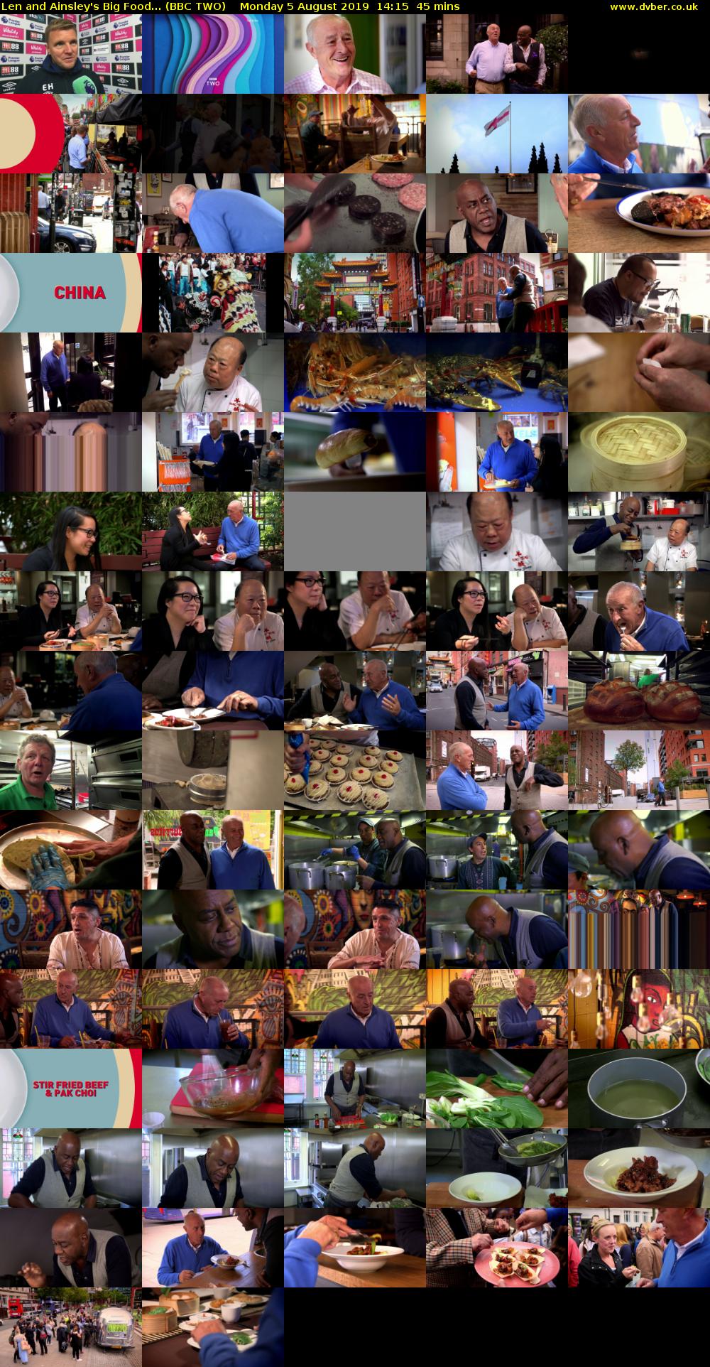 Len and Ainsley's Big Food... (BBC TWO) Monday 5 August 2019 14:15 - 15:00