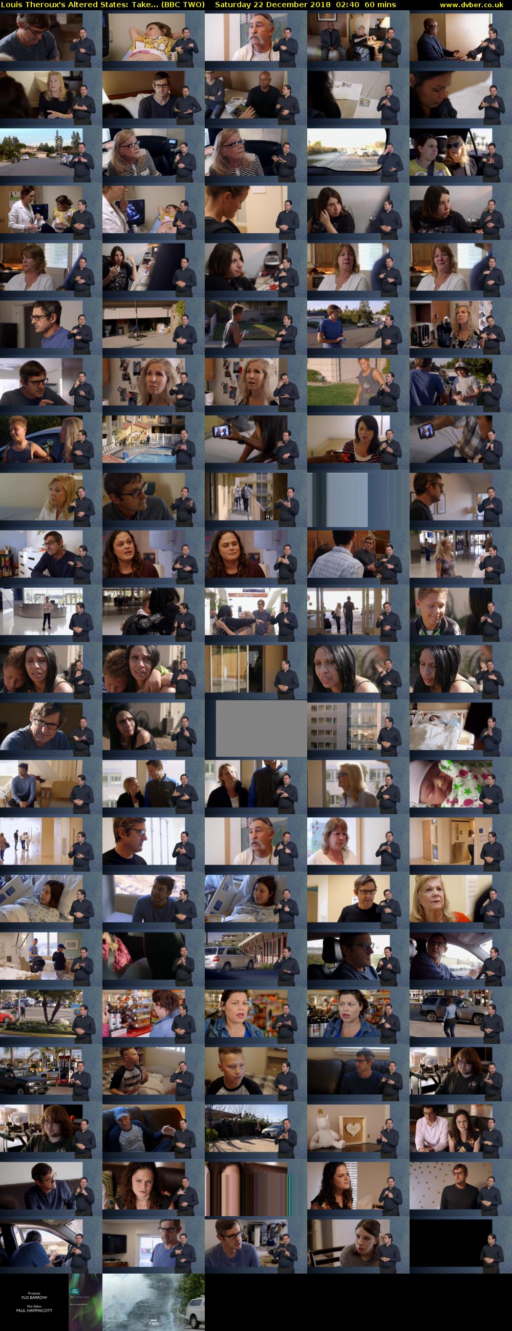 Louis Theroux's Altered States: Take... (BBC TWO) Saturday 22 December 2018 02:40 - 03:40