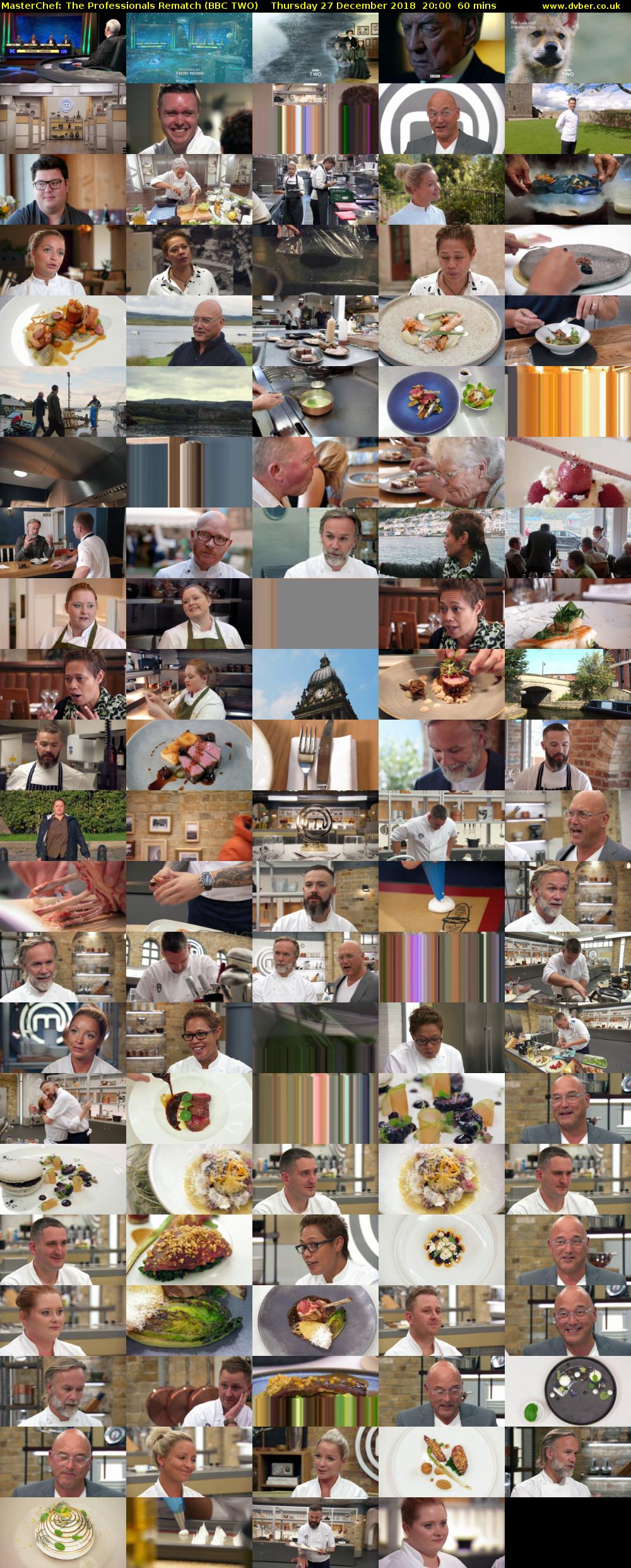 MasterChef: The Professionals Rematch (BBC TWO) Thursday 27 December 2018 20:00 - 21:00