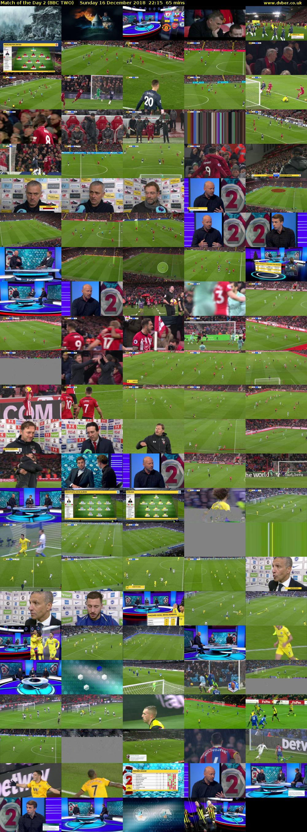 Match of the Day 2 (BBC TWO) Sunday 16 December 2018 22:15 - 23:20