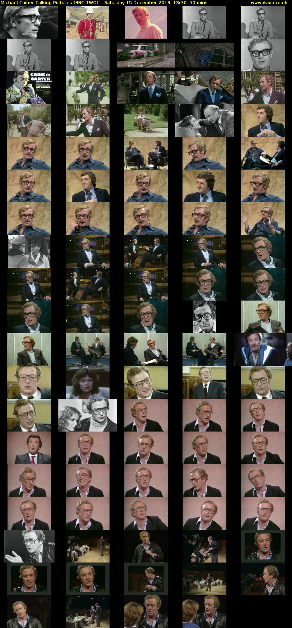 Michael Caine: Talking Pictures (BBC TWO) Saturday 15 December 2018 13:30 - 14:20