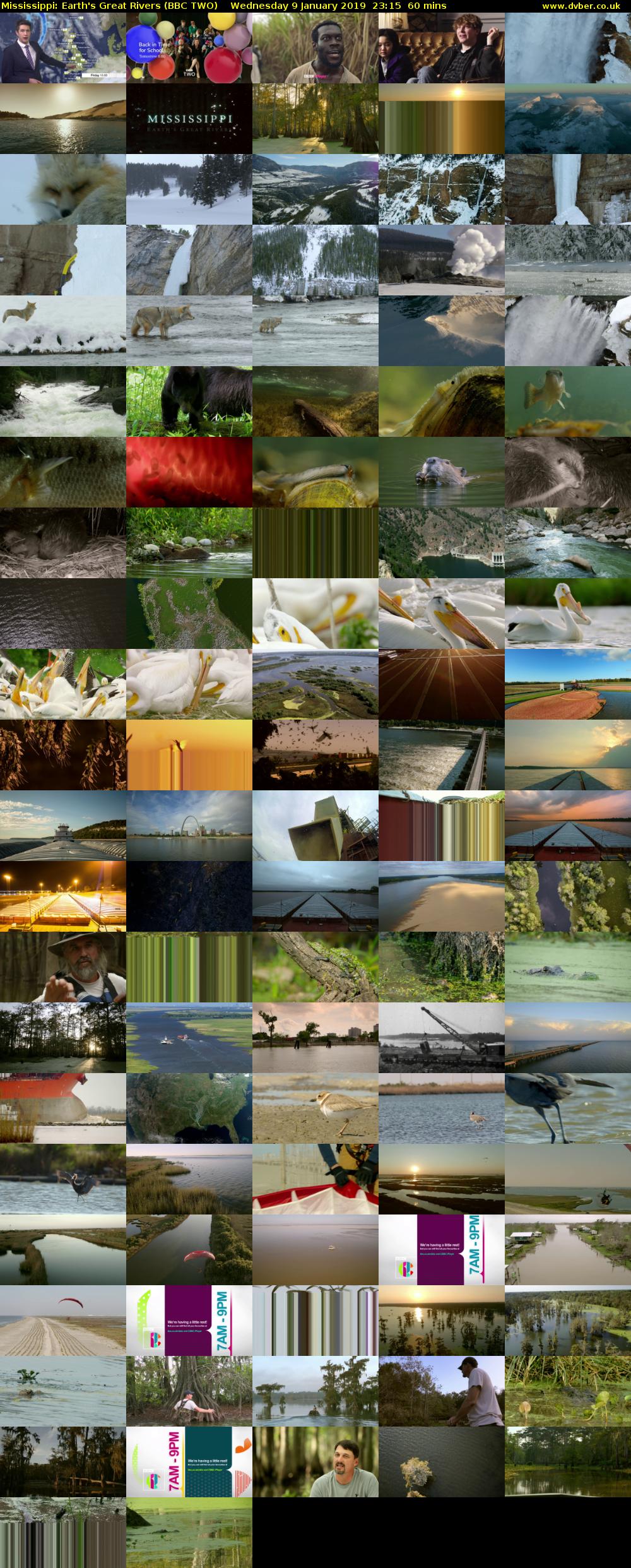 Mississippi: Earth's Great Rivers (BBC TWO) Wednesday 9 January 2019 23:15 - 00:15