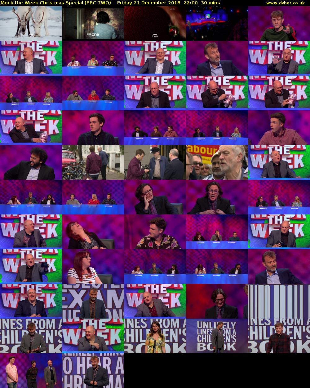 Mock the Week Christmas Special (BBC TWO) Friday 21 December 2018 22:00 - 22:30