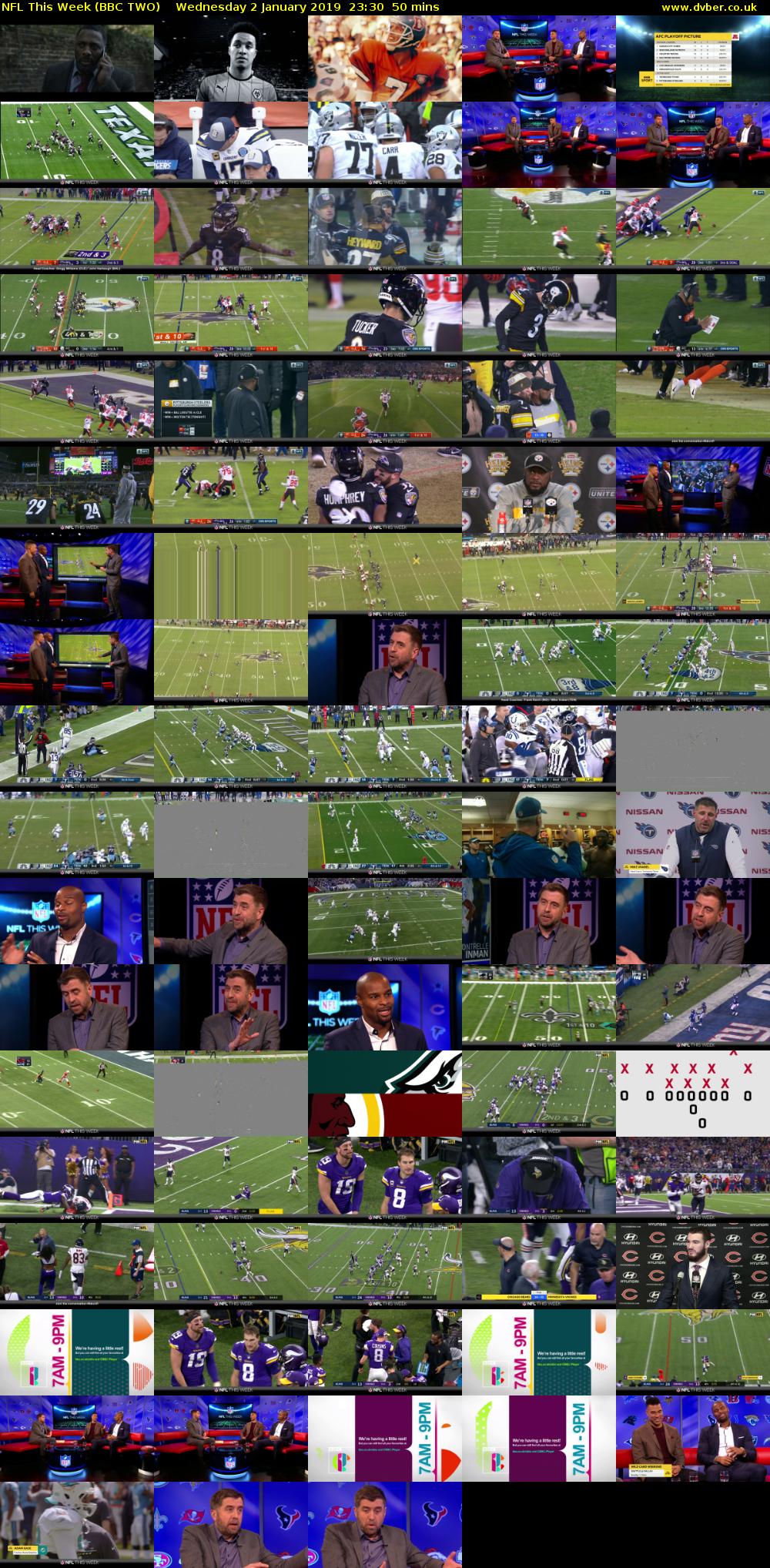 NFL This Week (BBC TWO) Wednesday 2 January 2019 23:30 - 00:20