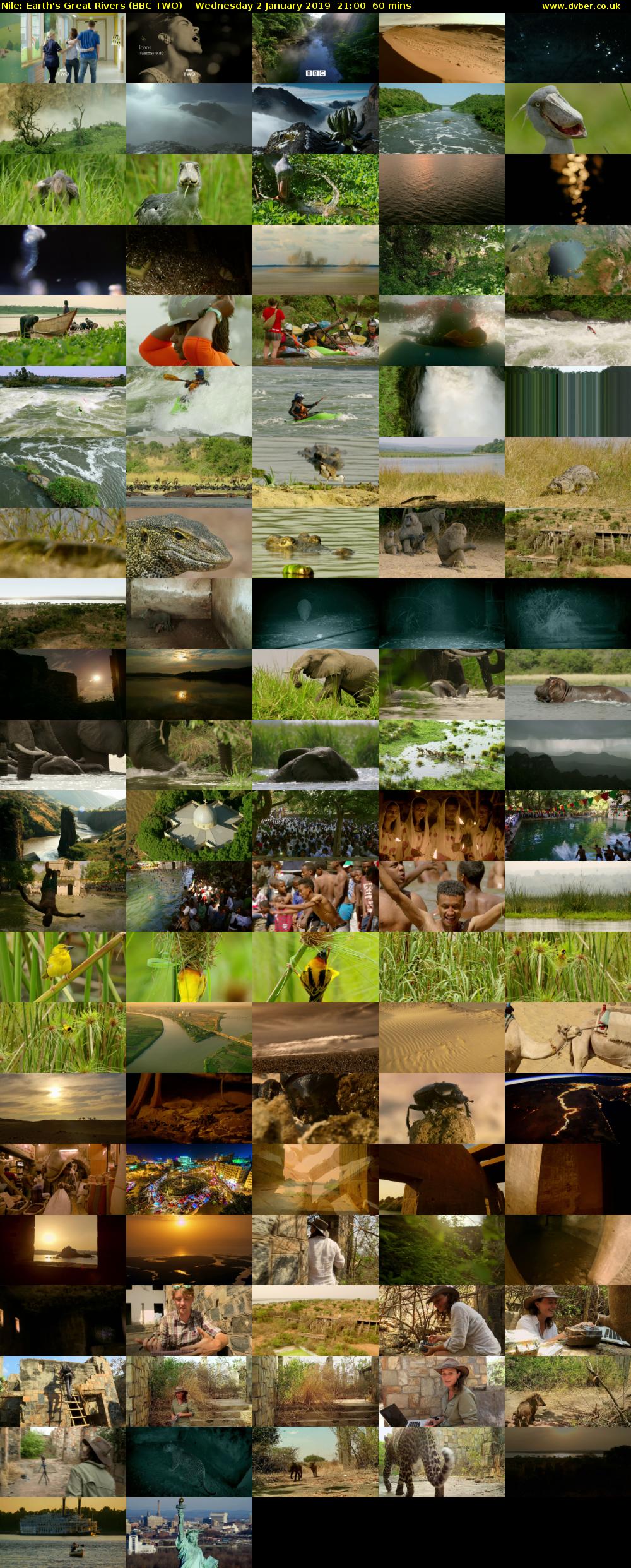 Nile: Earth's Great Rivers (BBC TWO) Wednesday 2 January 2019 21:00 - 22:00