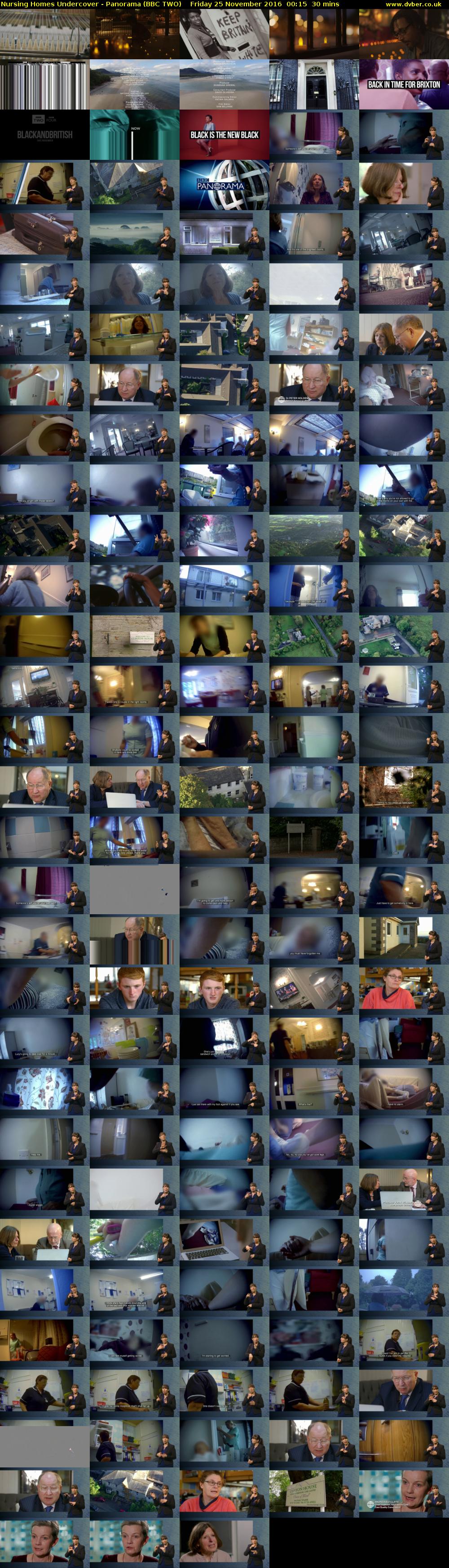 Nursing Homes Undercover - Panorama (BBC TWO) Friday 25 November 2016 00:15 - 00:45
