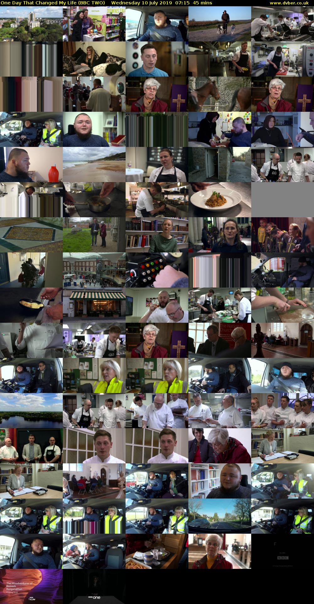 One Day That Changed My Life (BBC TWO) Wednesday 10 July 2019 07:15 - 08:00