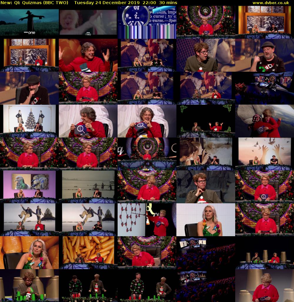 QI: Quizmas (BBC TWO) Tuesday 24 December 2019 22:00 - 22:30