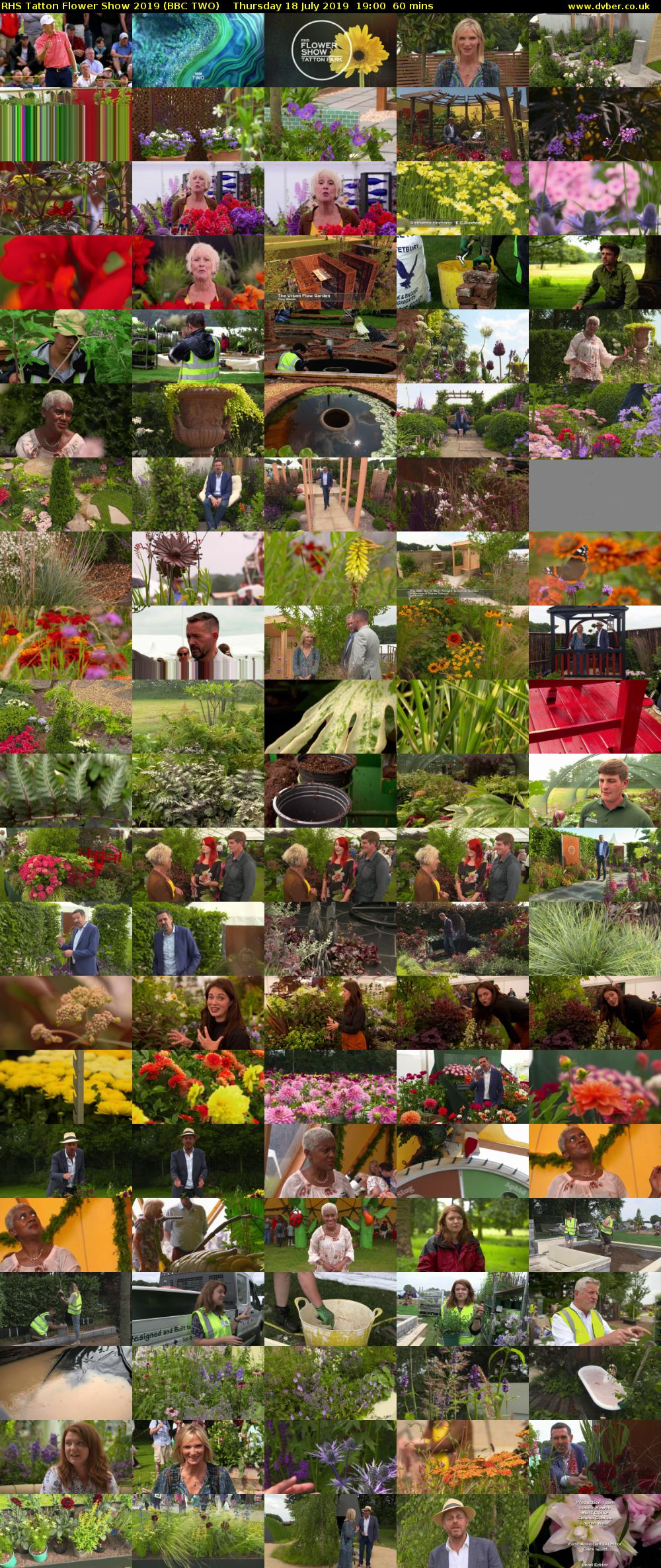RHS Tatton Flower Show 2019 (BBC TWO) Thursday 18 July 2019 19:00 - 20:00