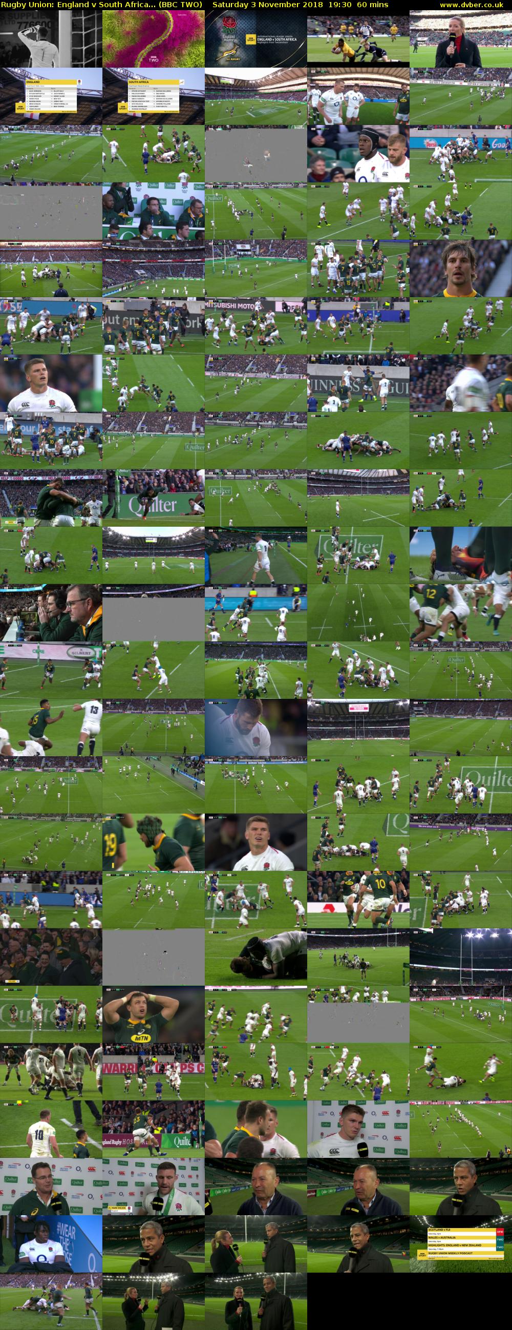 Rugby Union: England v South Africa... (BBC TWO) Saturday 3 November 2018 19:30 - 20:30