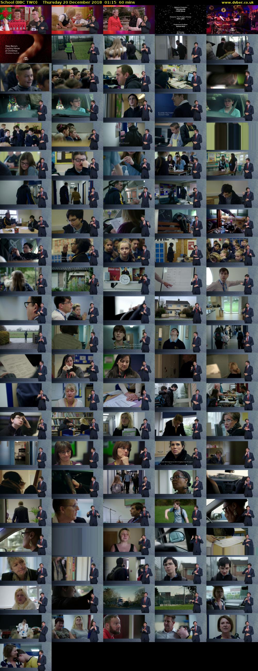 School (BBC TWO) Thursday 20 December 2018 01:15 - 02:15