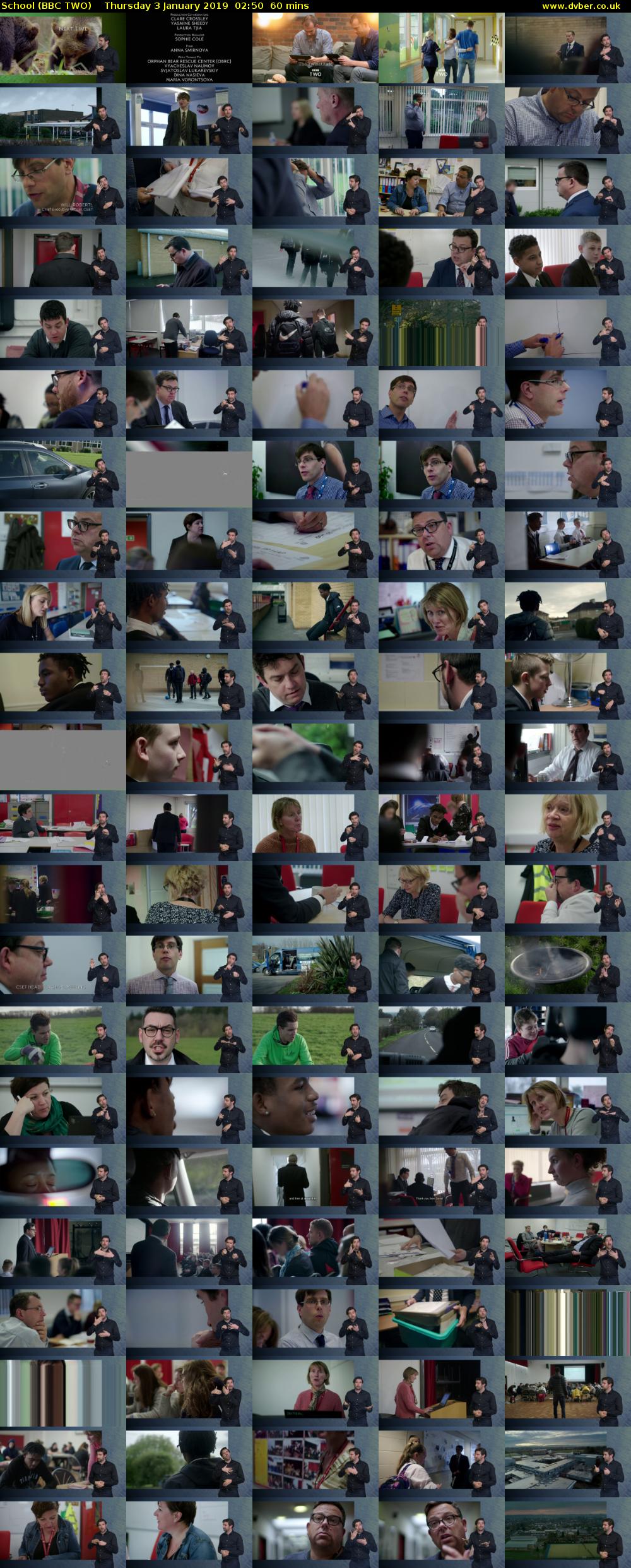 School (BBC TWO) Thursday 3 January 2019 02:50 - 03:50