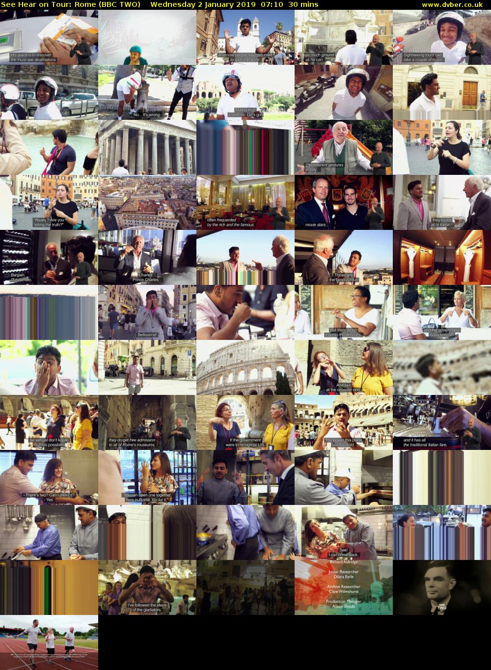 See Hear on Tour: Rome (BBC TWO) Wednesday 2 January 2019 07:10 - 07:40