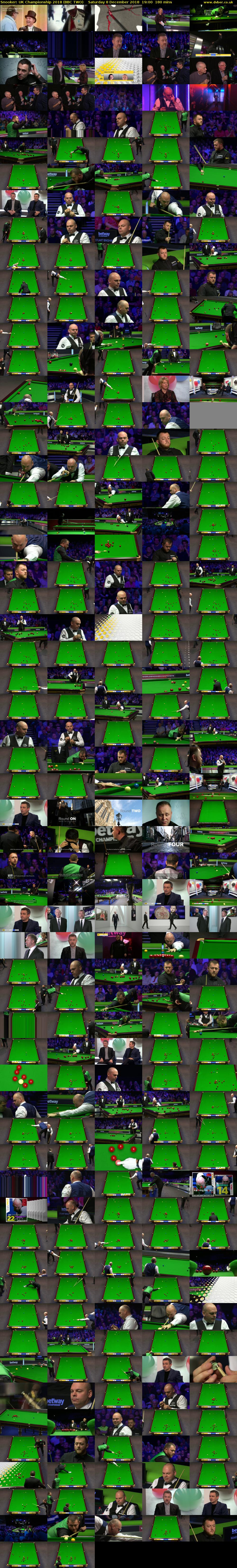 Snooker: UK Championship 2018 (BBC TWO) Saturday 8 December 2018 19:00 - 22:00
