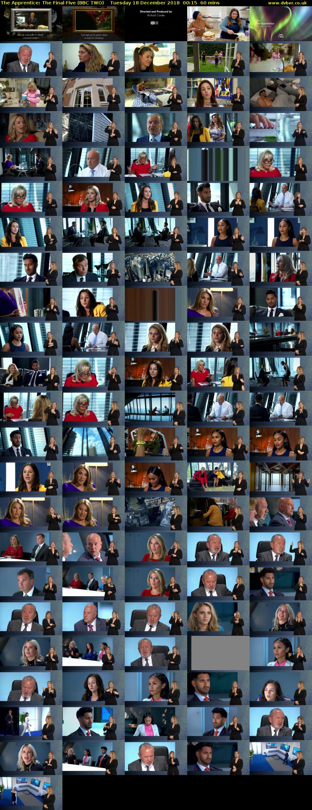 The Apprentice: The Final Five (BBC TWO) Tuesday 18 December 2018 00:15 - 01:15