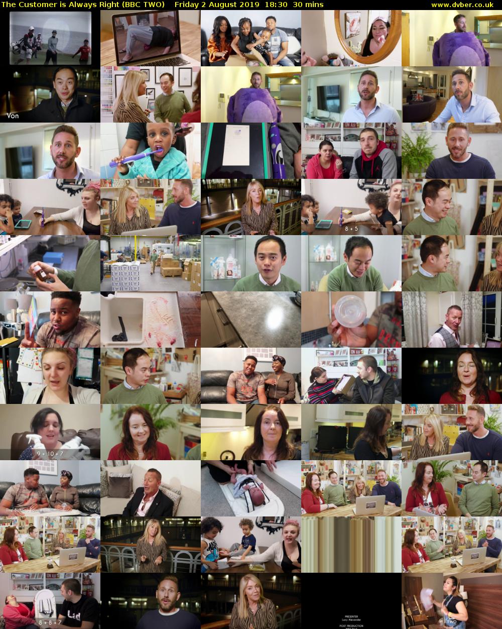 The Customer is Always Right (BBC TWO) Friday 2 August 2019 18:30 - 19:00