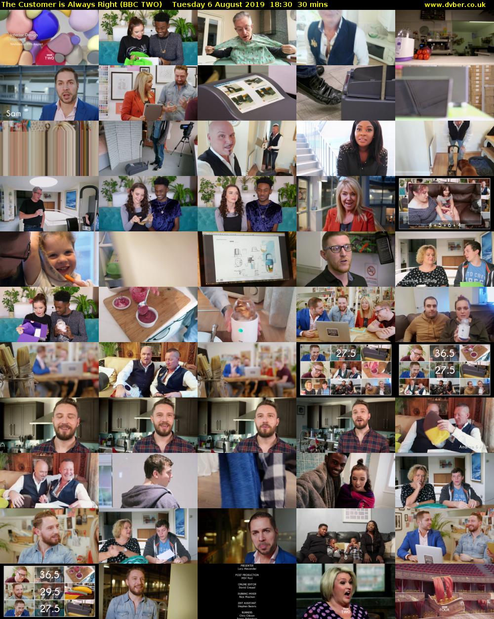 The Customer is Always Right (BBC TWO) Tuesday 6 August 2019 18:30 - 19:00