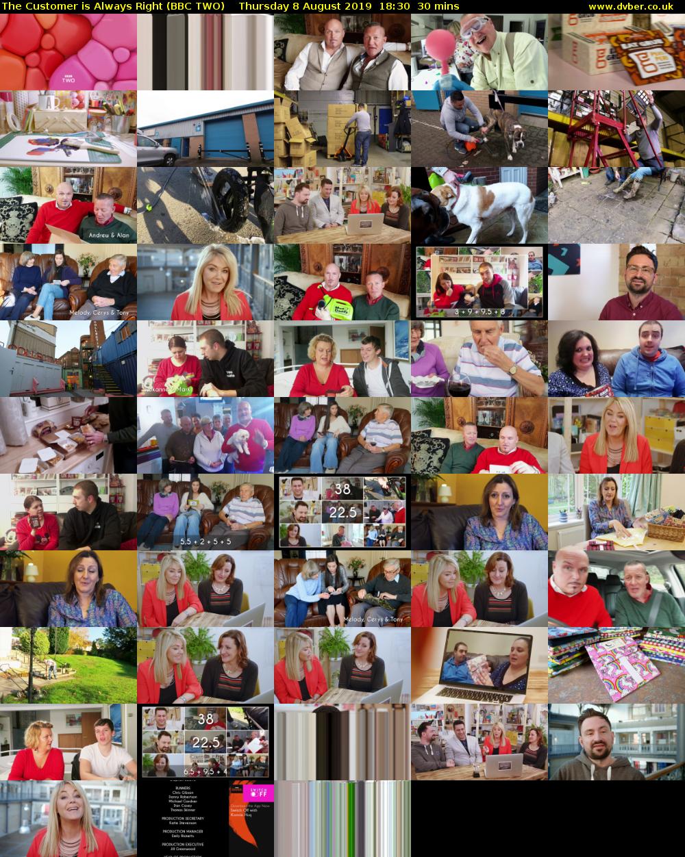 The Customer is Always Right (BBC TWO) Thursday 8 August 2019 18:30 - 19:00