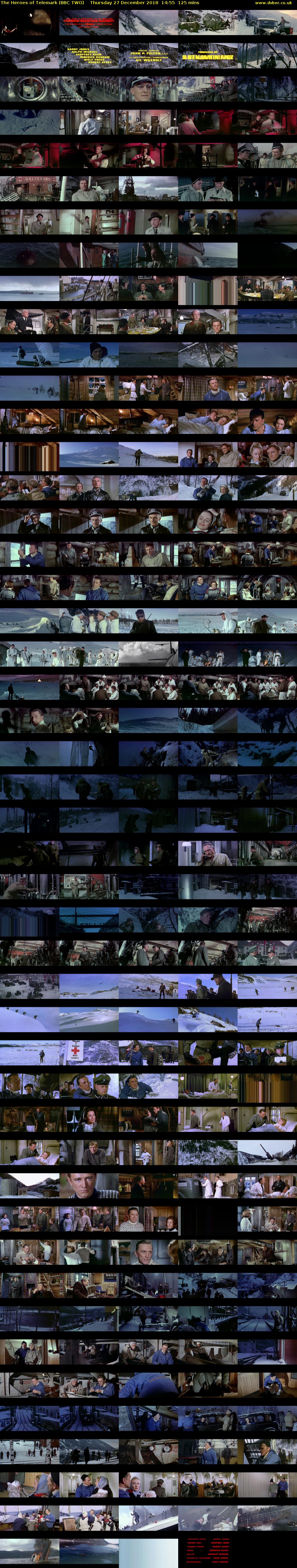 The Heroes of Telemark (BBC TWO) Thursday 27 December 2018 14:55 - 17:00