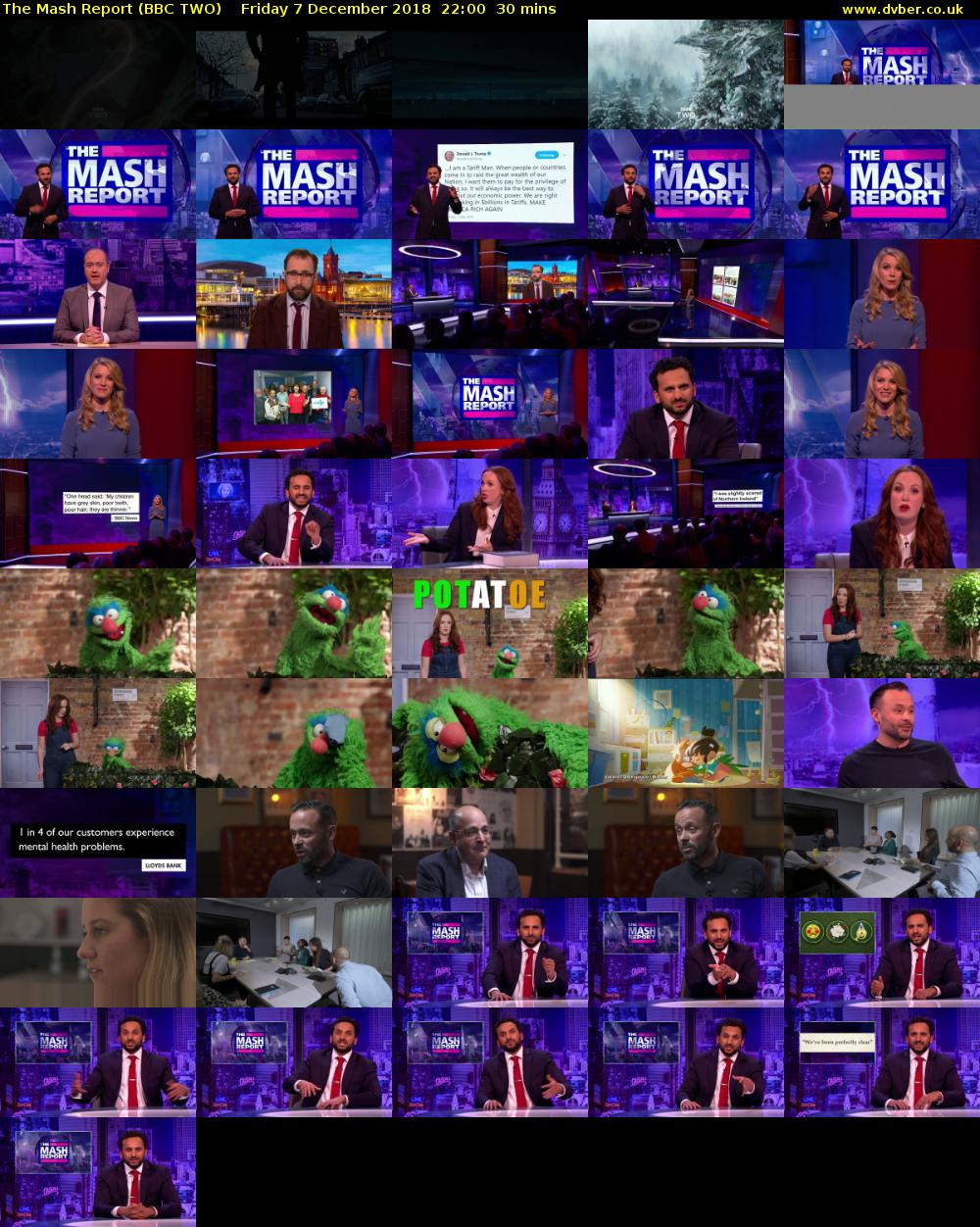 The Mash Report (BBC TWO) Friday 7 December 2018 22:00 - 22:30