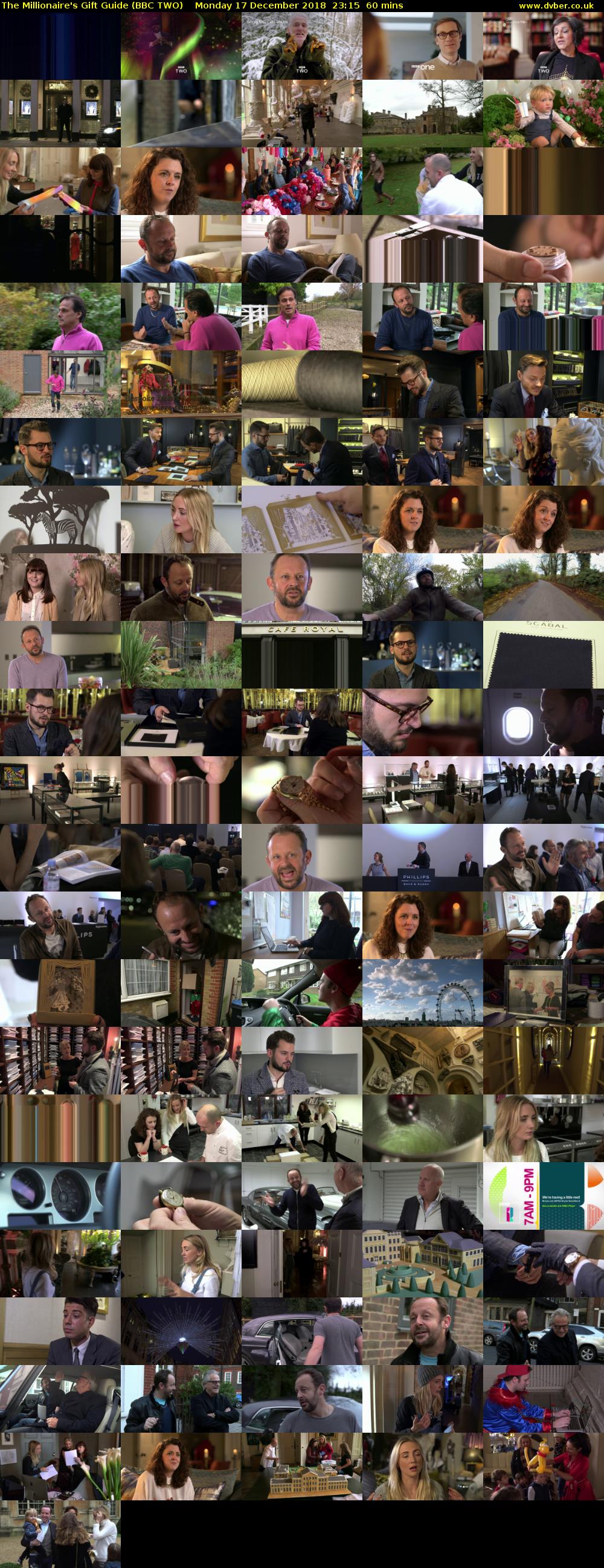 The Millionaire's Gift Guide (BBC TWO) Monday 17 December 2018 23:15 - 00:15