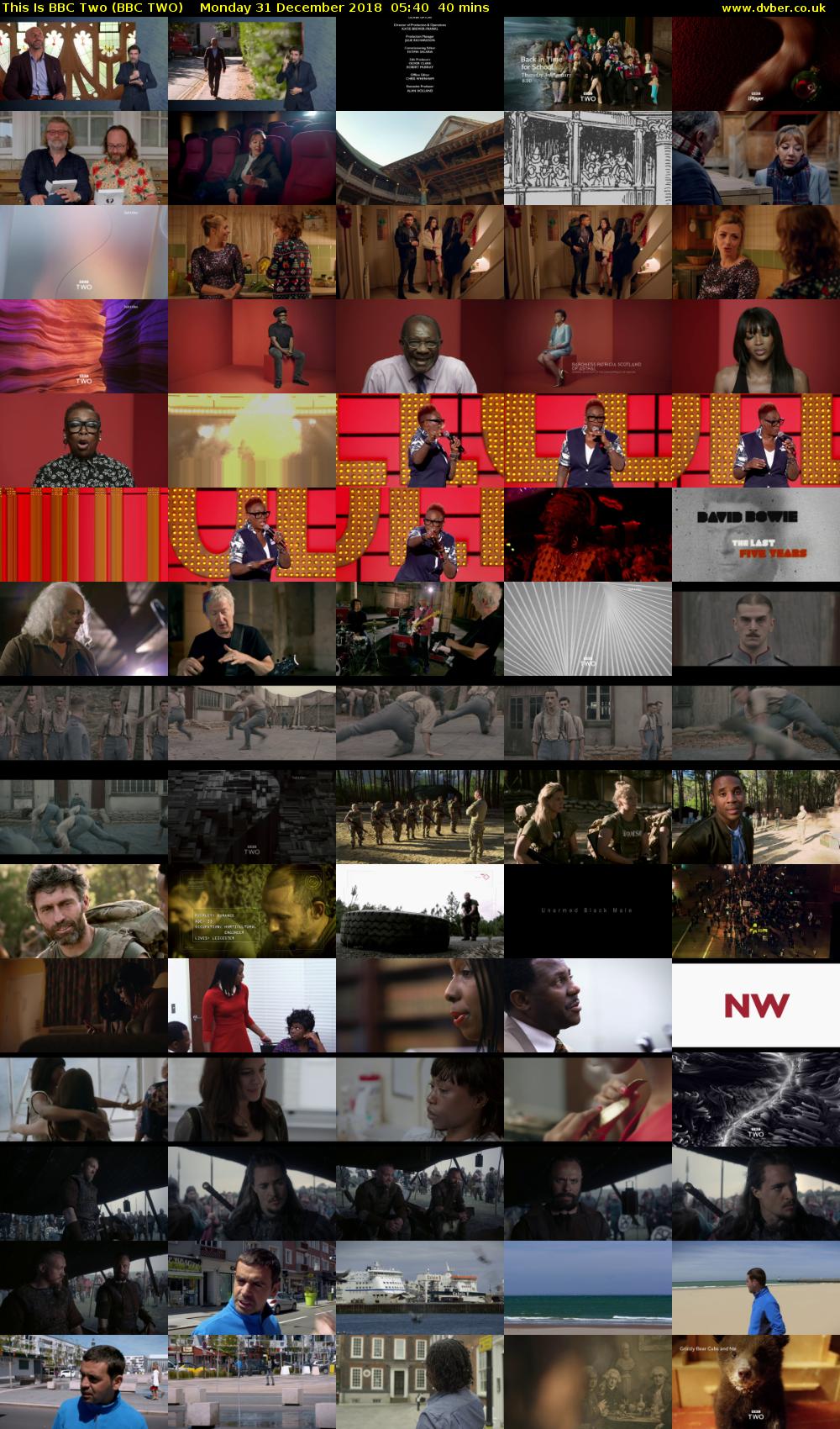 This Is BBC Two (BBC TWO) Monday 31 December 2018 05:40 - 06:20