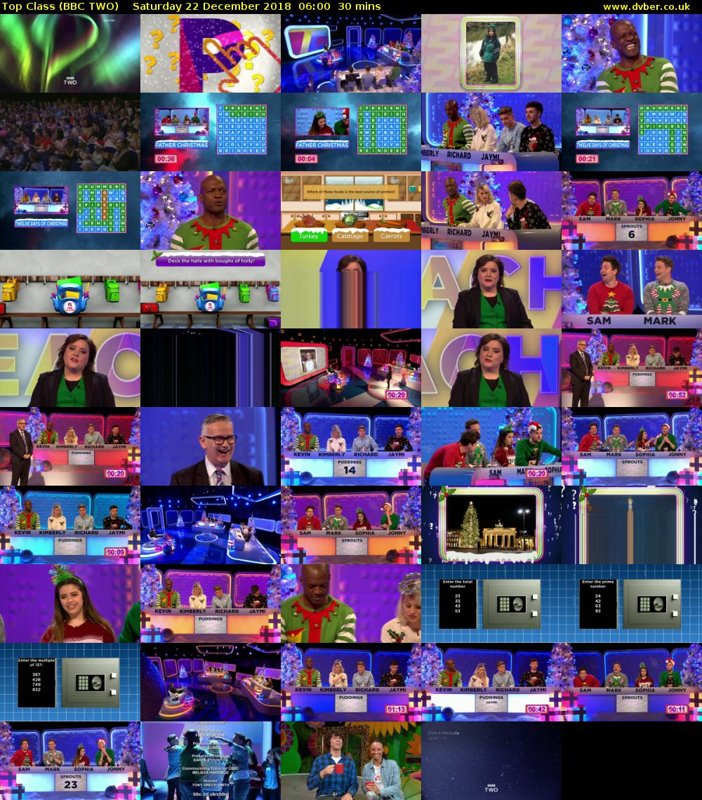 Top Class (BBC TWO) Saturday 22 December 2018 06:00 - 06:30