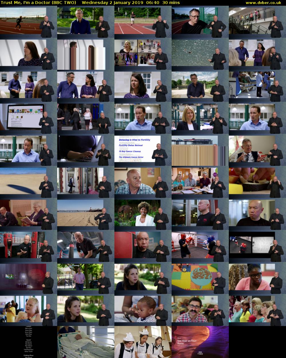 Trust Me, I'm a Doctor (BBC TWO) Wednesday 2 January 2019 06:40 - 07:10