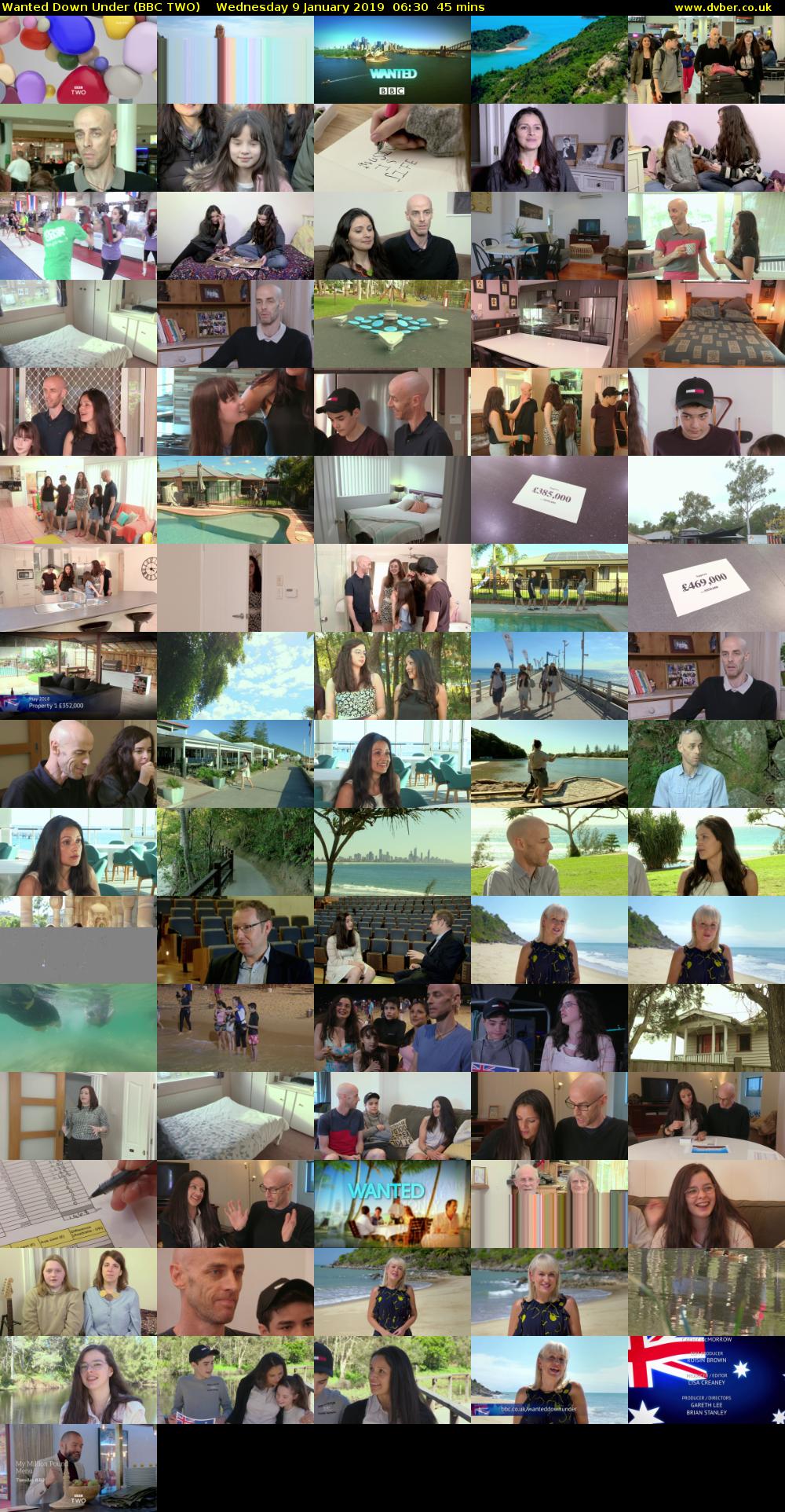 Wanted Down Under (BBC TWO) Wednesday 9 January 2019 06:30 - 07:15