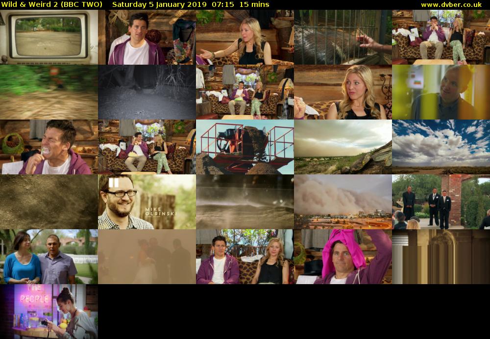 Wild & Weird 2 (BBC TWO) Saturday 5 January 2019 07:15 - 07:30