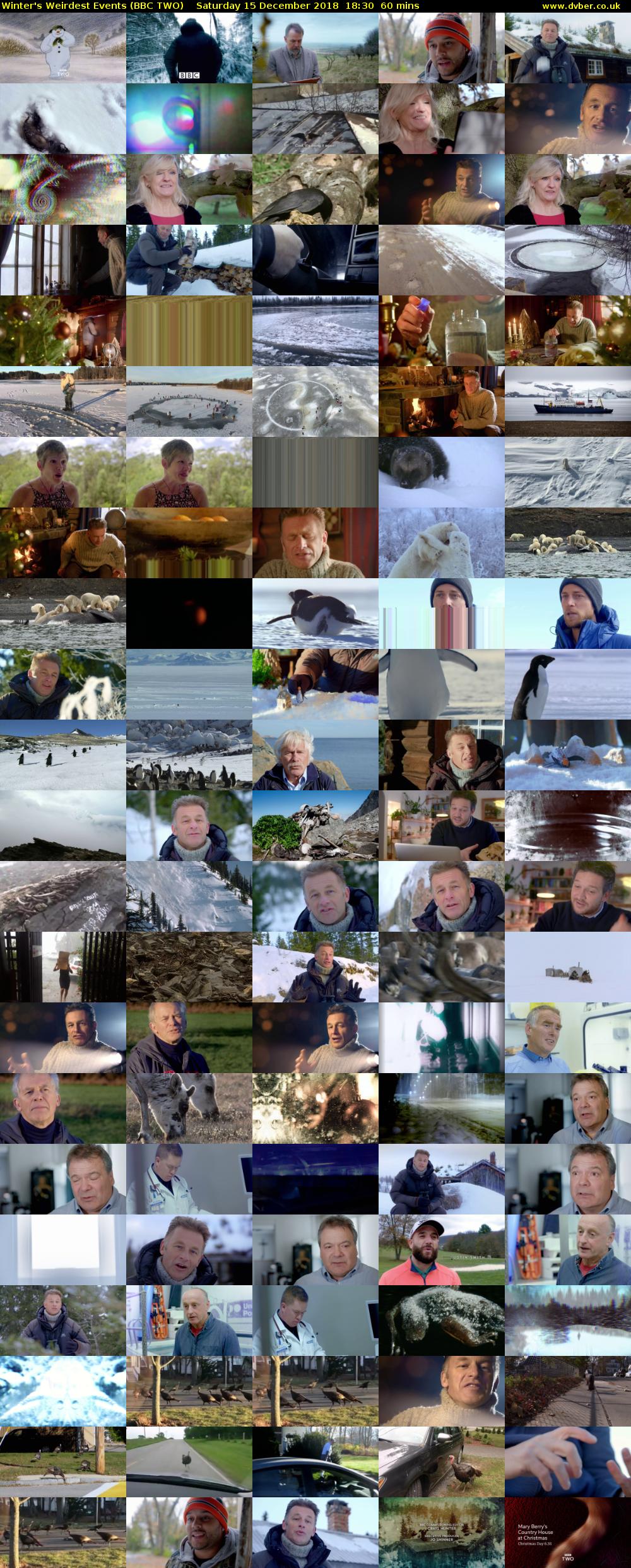 Winter's Weirdest Events (BBC TWO) Saturday 15 December 2018 18:30 - 19:30