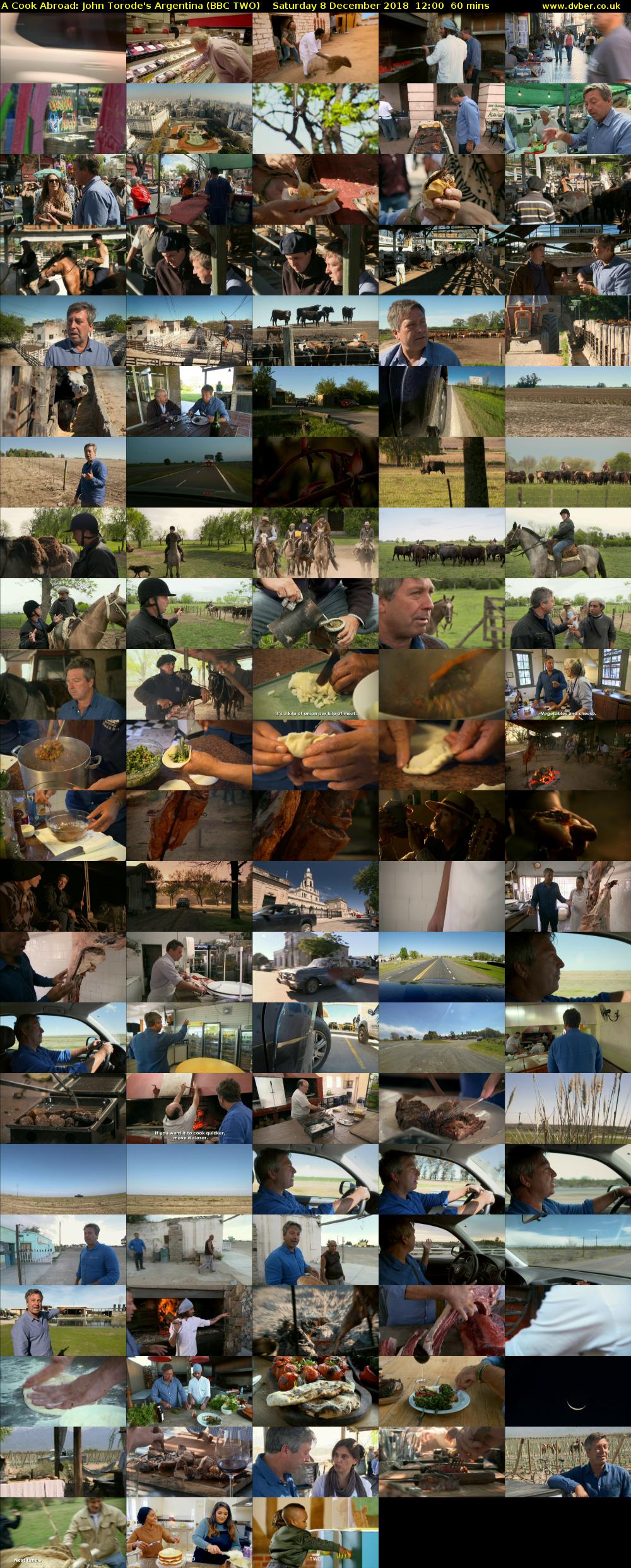 A Cook Abroad: John Torode's Argentina (BBC TWO) Saturday 8 December 2018 12:00 - 13:00