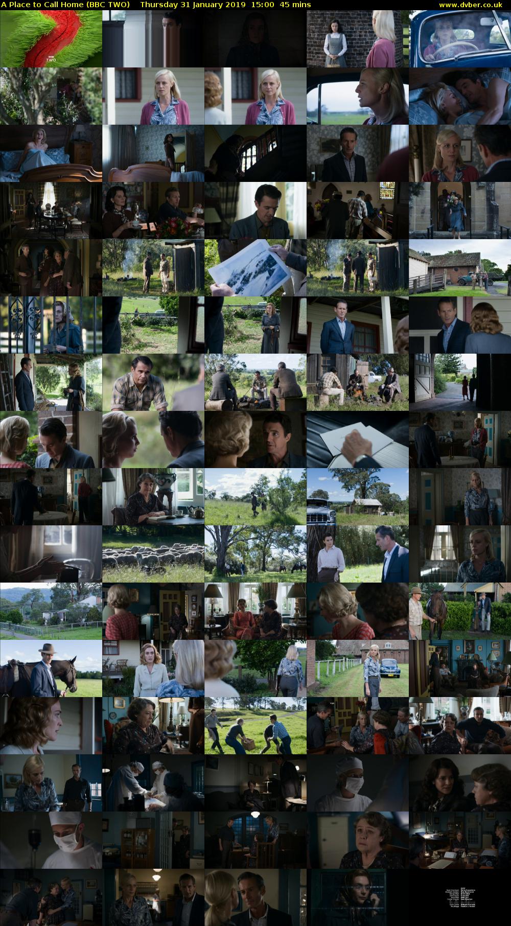 A Place to Call Home (BBC TWO) Thursday 31 January 2019 15:00 - 15:45