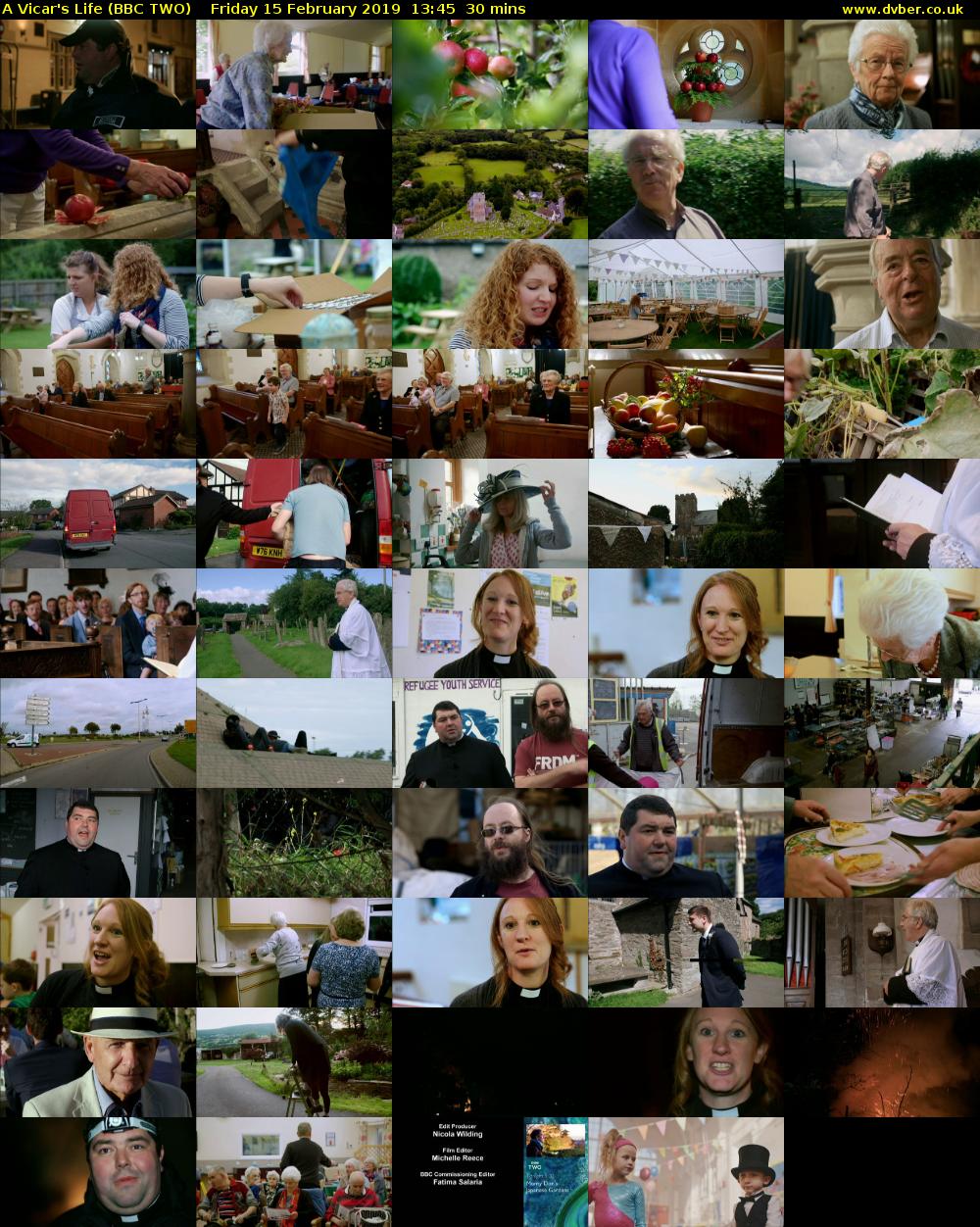 A Vicar's Life (BBC TWO) Friday 15 February 2019 13:45 - 14:15