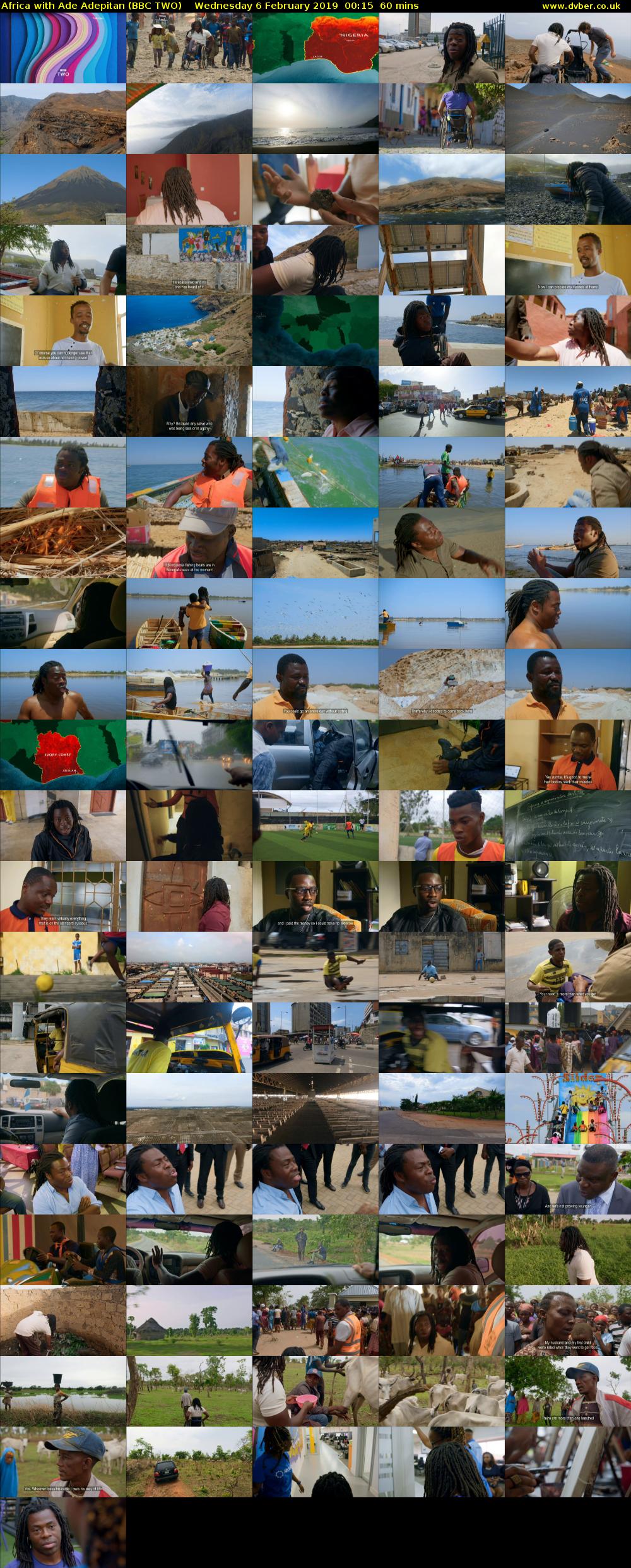 Africa with Ade Adepitan (BBC TWO) Wednesday 6 February 2019 00:15 - 01:15