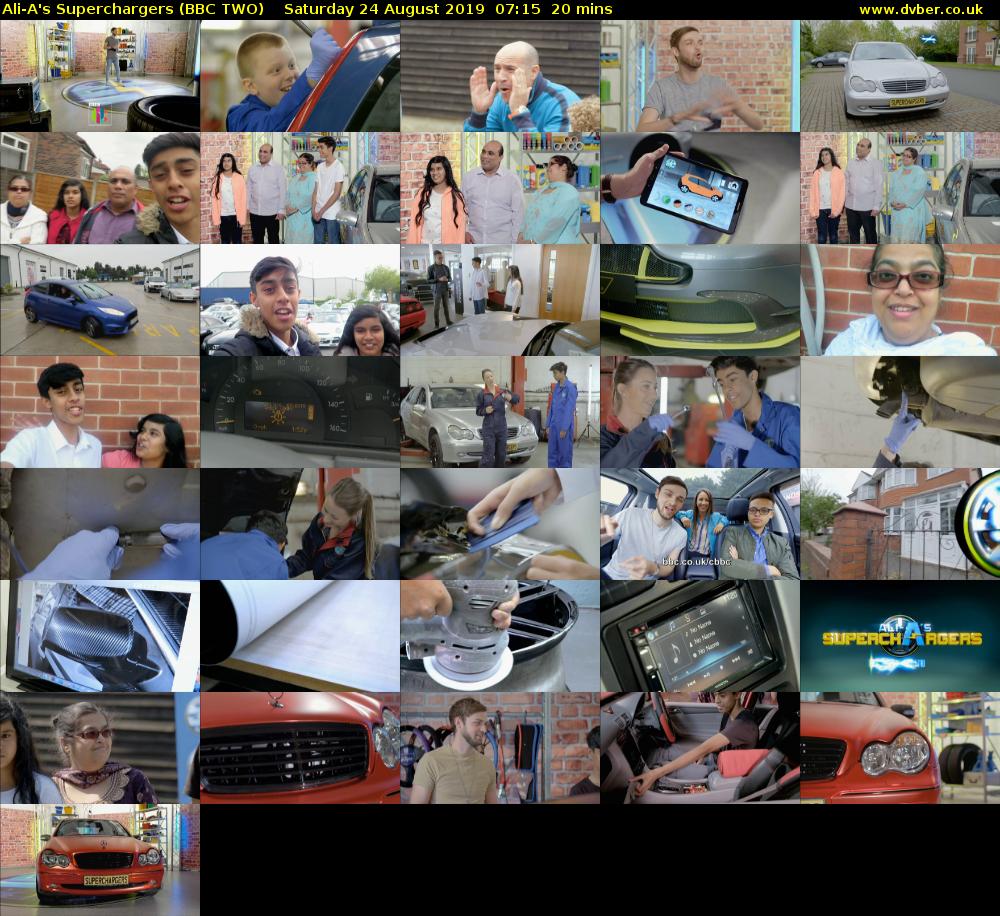 Ali-A's Superchargers (BBC TWO) Saturday 24 August 2019 07:15 - 07:35