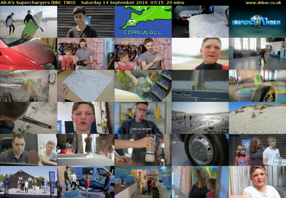 Ali-A's Superchargers (BBC TWO) Saturday 14 September 2019 07:15 - 07:35
