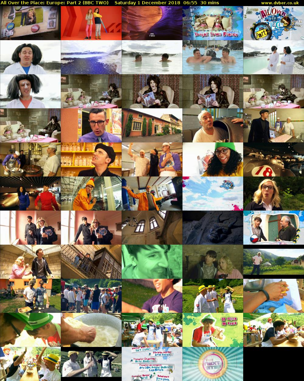 All Over the Place: Europe: Part 2 (BBC TWO) Saturday 1 December 2018 06:55 - 07:25