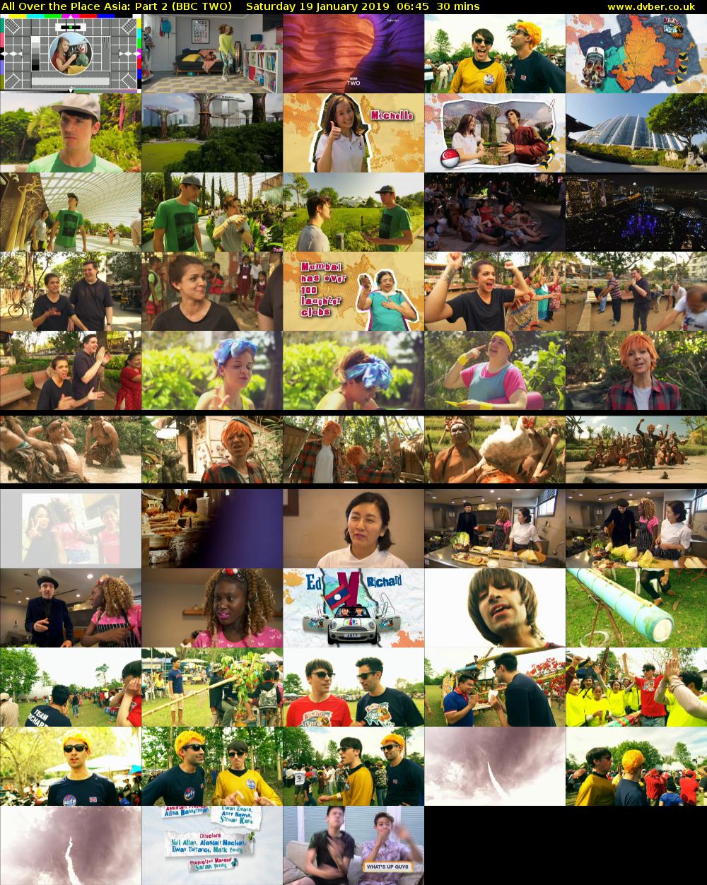 All Over the Place Asia: Part 2 (BBC TWO) Saturday 19 January 2019 06:45 - 07:15
