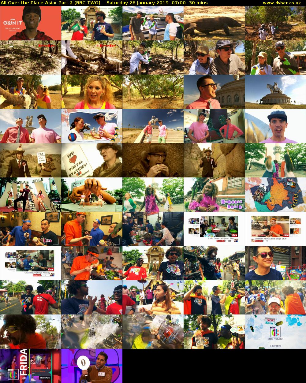 All Over the Place Asia: Part 2 (BBC TWO) Saturday 26 January 2019 07:00 - 07:30
