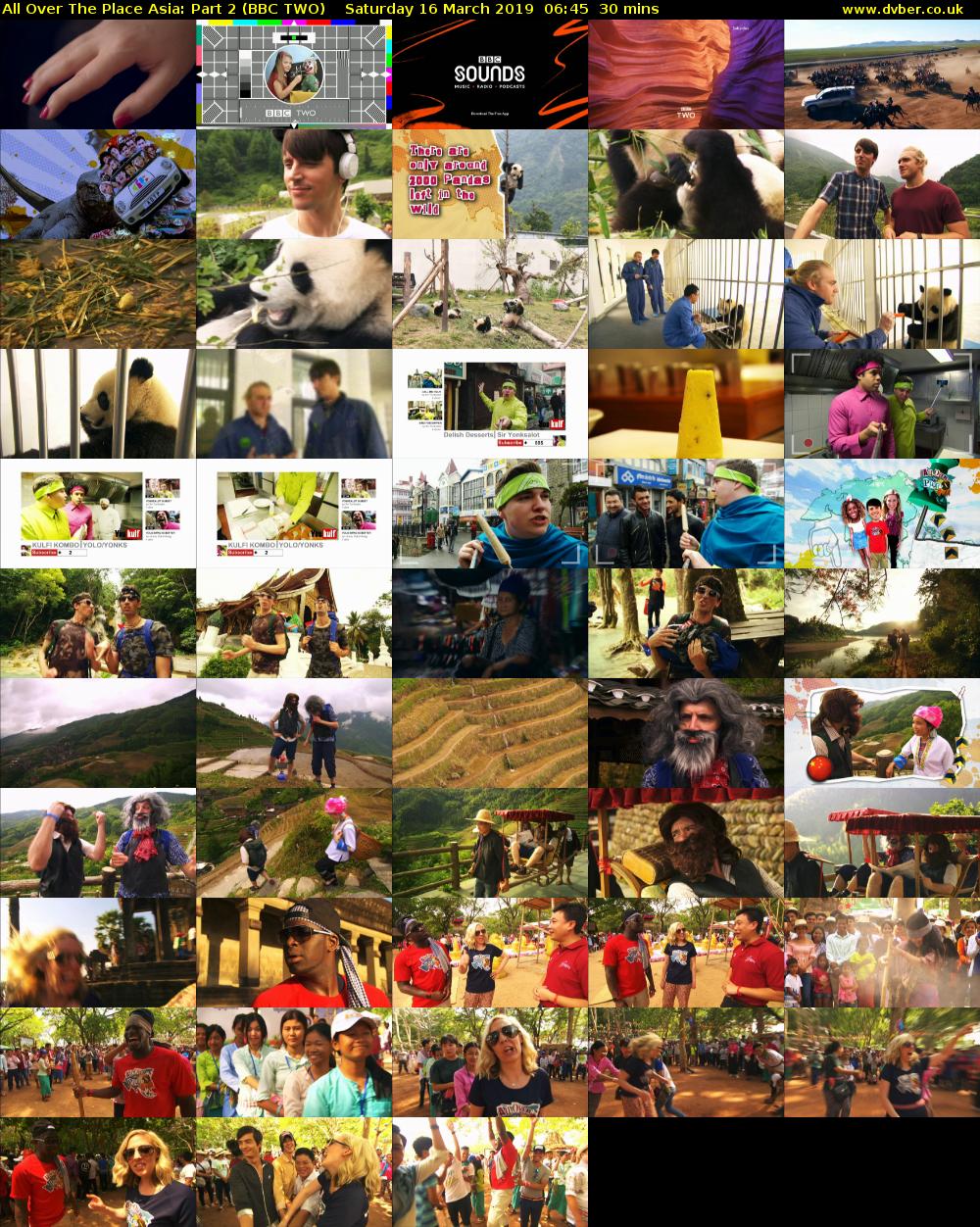All Over the Place Asia: Part 2 (BBC TWO) Saturday 16 March 2019 06:45 - 07:15